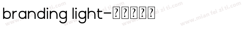 branding light字体转换